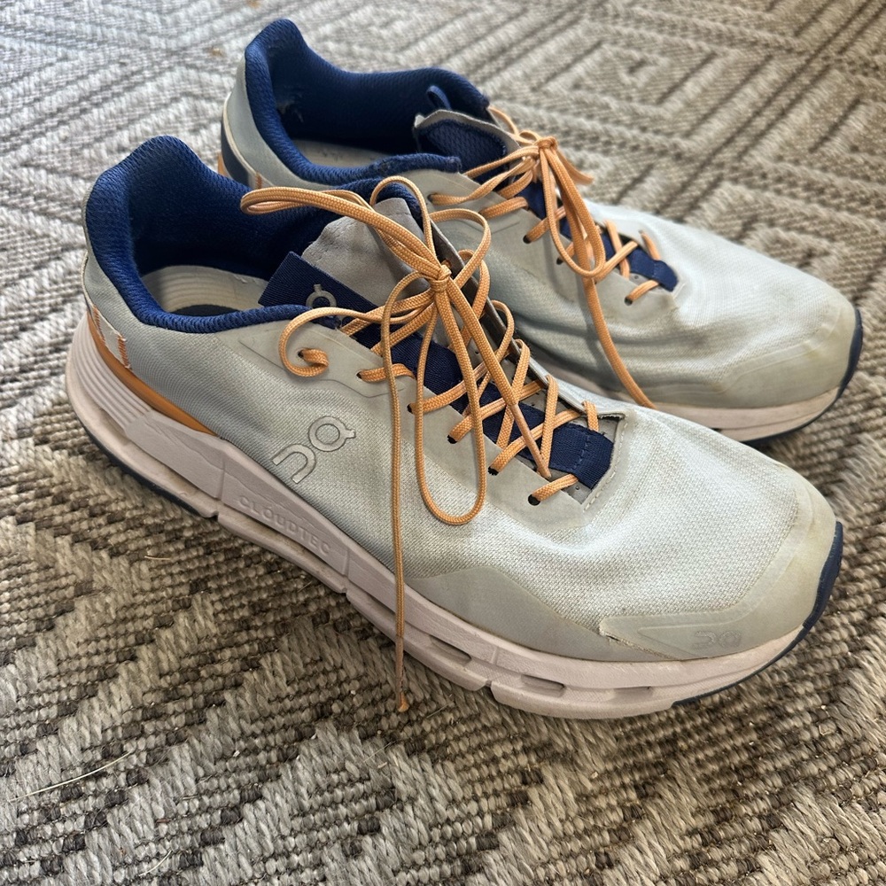 On Running Men's White and Blue Sneakers